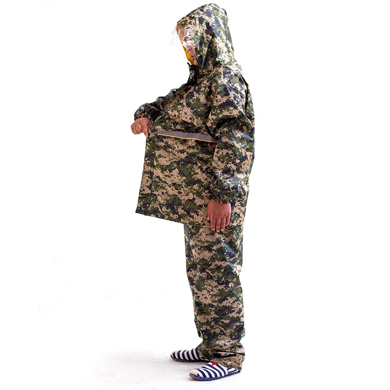 Rain Coat Men Black Impermeable Rain Jacket Suit Riding  Adult Rain Poncho  Large Size Raincoat Single Double Layer