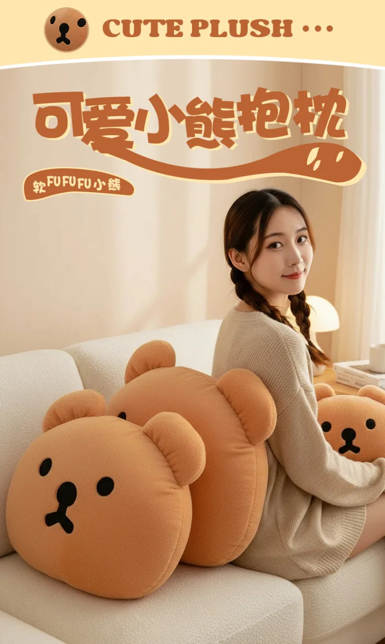 Cute Cartoon Bear Plush Stuffed Doll Cushion Toy