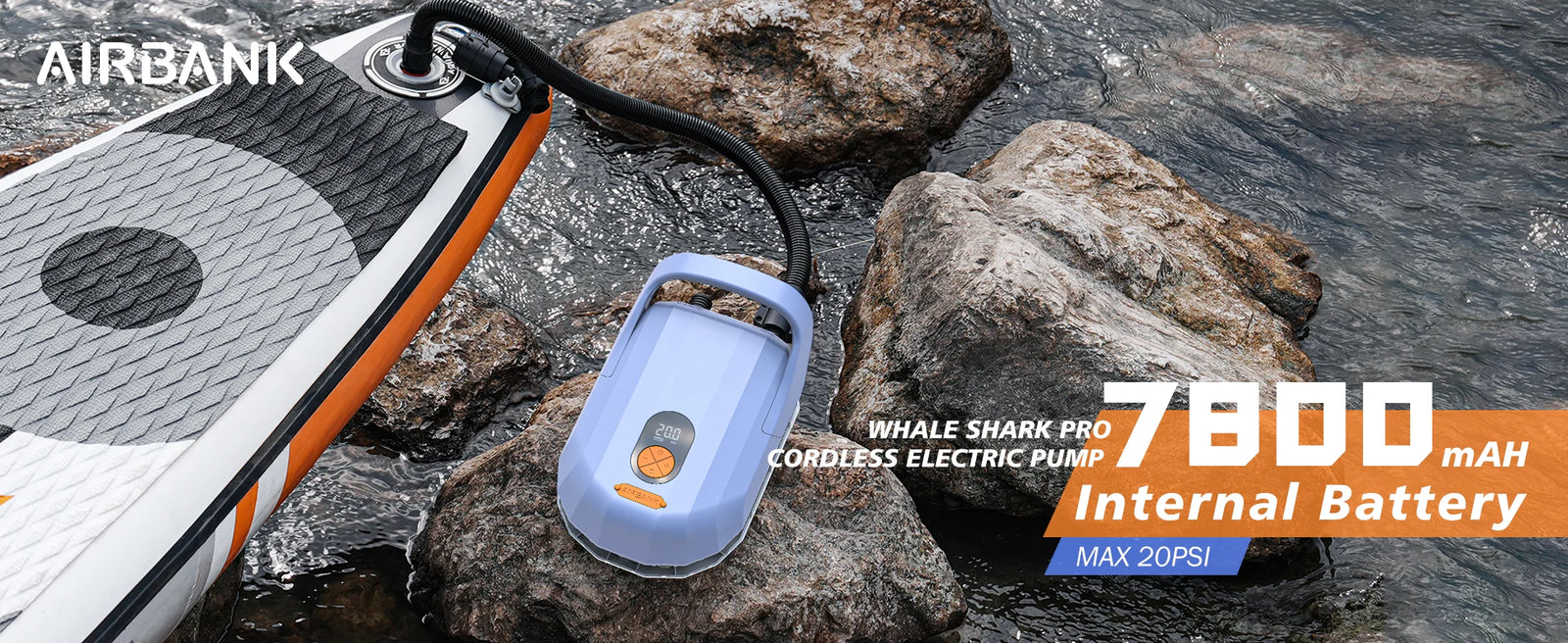 Electric 5200mAh 20PSI Inflatable SUP Pump 12V High Speed Dual Stage For Outdoor Paddle Board Airbed SUP Paddleboard Kayak Boat