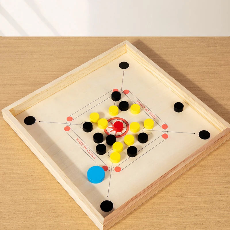 Wooden Sling Puck Tabletop Battle Board Game