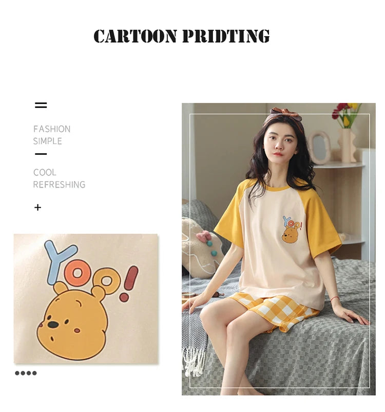 Women’s Winter Corduroy Cotton Pajama Set – Cute, Comfortable, Loose Long Sleeve Loungewear