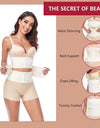 3 Segmented Waist Trainer Women Tummy Control Hourglass Body Shaper with Steel Bone Workout Girdle Cinchers Under bust Corset