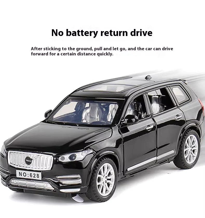 Simulation 1:32 Volvo XC90 SUV Alloy Diecast Metal Model Sound & Light Toy Car Central Control Ornaments Display Present For Boy