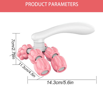 Y-shaped 8-bead massager Hand Held Massager Massager Roller for Hand Muscle Back Neck Foot Shoulder Leg Pain Relief Massage Tool