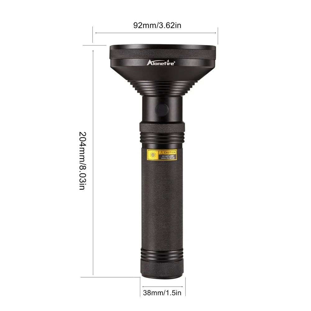 128 LED 395nm UV Blacklight Flashlight