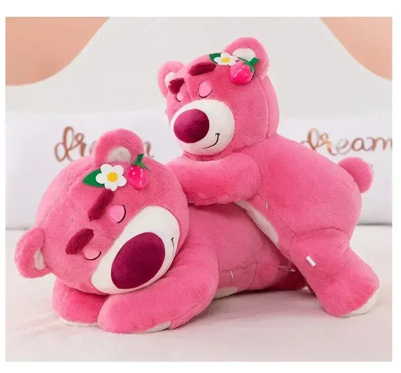 Disney Toy Story Lotso Cute Bear Strawberry Sofa Plush Pillow Stuffed Toys  Girls Friends Festivals Birthday Gift