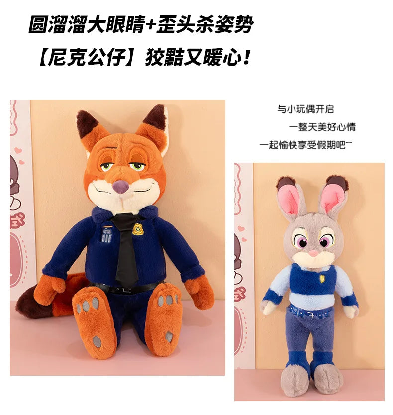 Kawaii Judy Hopps Plush Toy Nick Wilde Stuffed Doll From Zootopia Cute Rabbit Fox Doll Kids Birthday Xmas Gift for Children