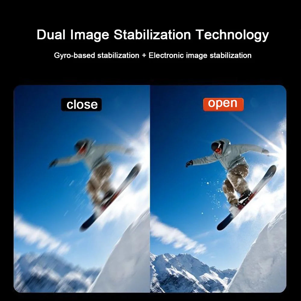 4K Pocket Action Camera Touchscreen Zoom Bodycam with EIS Waterproof Cam Vlogging Recording 180° Rotatable Sports Video Camera