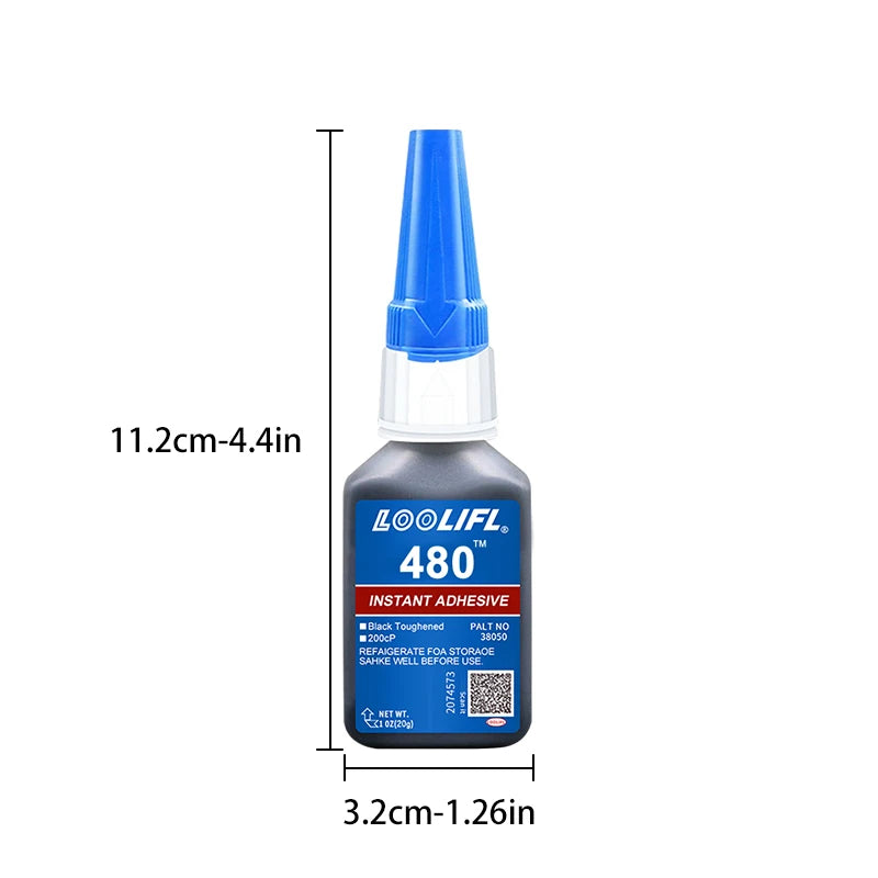 480 Black Super Black glue for Plastic Wood Metal tyres Rubber shoes Strong Adhesive Repair