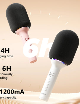 K11 Wireless Bluetooth Karaoke Microphone Portable Handheld Mic Speaker Machine Home Party Birthday Home KTV for Smartphone