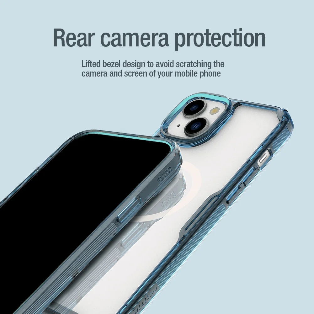 Nature Pro Case For iPhone 15 Case Magnetic Ultra Thin Luxury Soft TPU Transparent Airbag Shockproof Back Cover