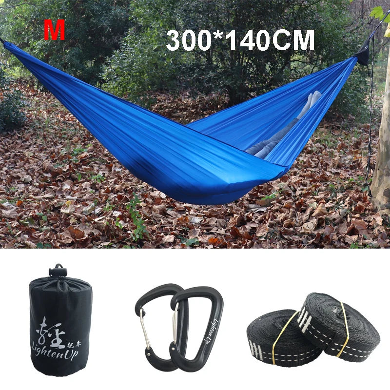 300*140cm Ultralight Hammock 380T (20D) New Parachute Nylon Single Shelter For Hiking Riding And Camping