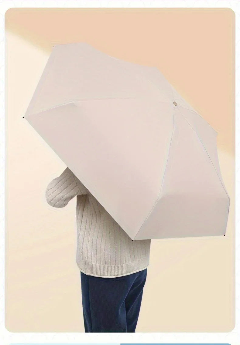Mini Folding Umbrella Lightweight Portable Travel Sun Rain Protection Compact Umbrella