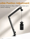 Microphone Boom Arm Stand for Microphone Compact Camera Phone Clamp Max Load 1.5KG with 1/4'' 3/8'' 5/8'' Screw