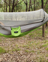 Large Camping Hammock with Mosquito Net Pop-up Parachute Lightweight Hanging Hammocks Tree Straps Swing Hammock