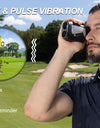 Laser Range Finder Black 600M Golf Distance Meter, with Vibration, Magnet, Slope switch, support USB Charging