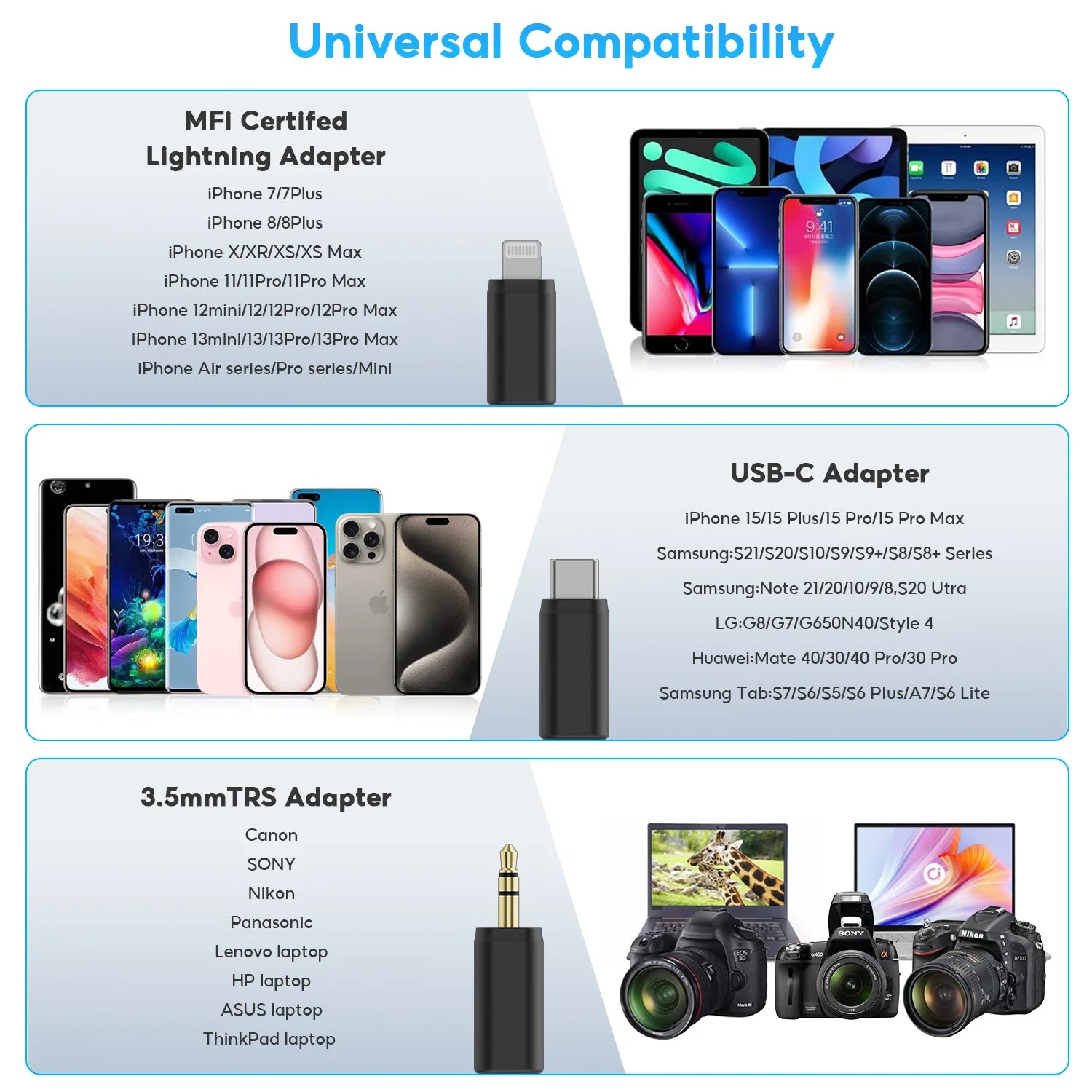 A Wireless Lavalier Microphone for iPhone 15/16 Series OPPO Samsung Xiaomi Go Pro SONY DSLR Cameras Vlog Recording