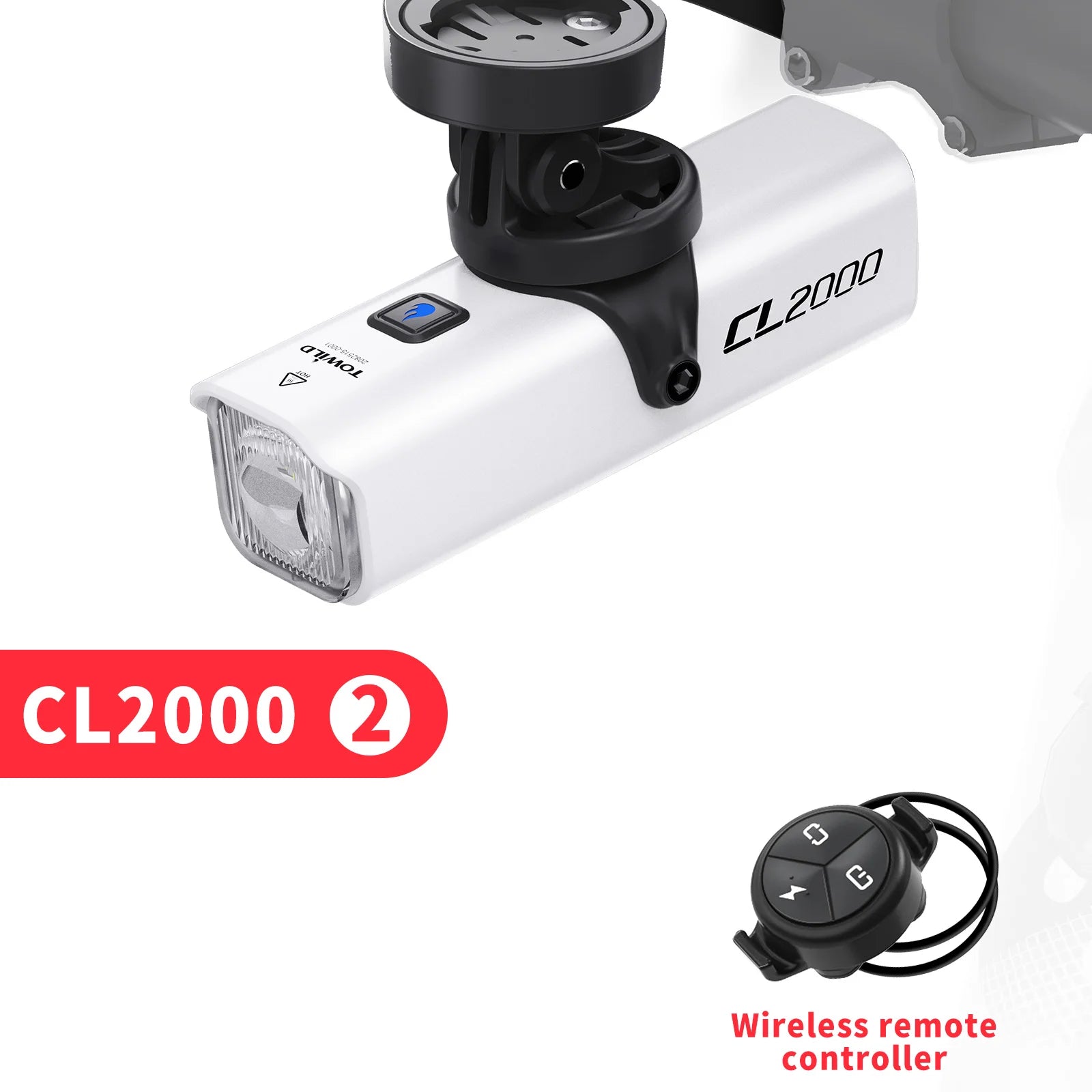 CL2000 Bicycle Light With Cut-off Line Beam 2000LM Rechargeable 5000mAh Led Bike Front Lights IPX6 MTB Cycling Headlights