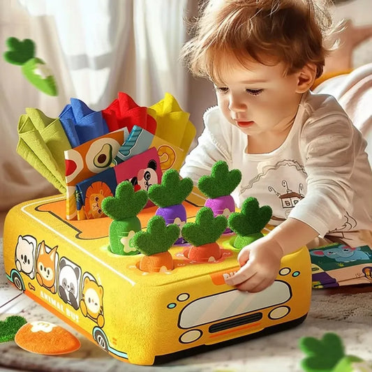 Toys 0 12 Month Tissue Box Pull Out Radish Toy Games s Fine Motor Skills Toys Montessori Early Learning Sensory Toy
