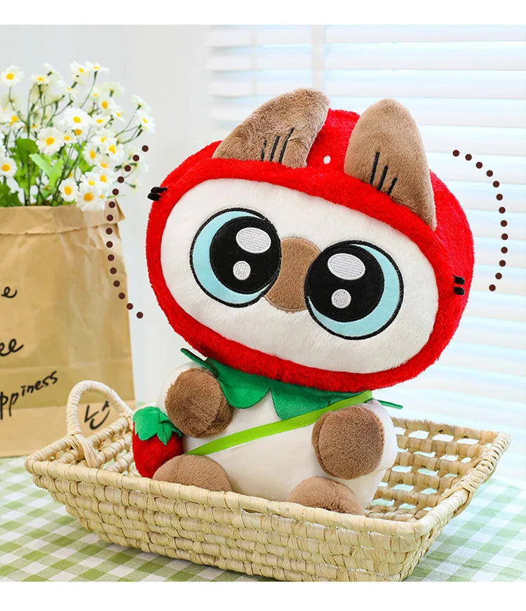 Kawaii Siamese Cat Plush Stuffed Doll Pillow Toy