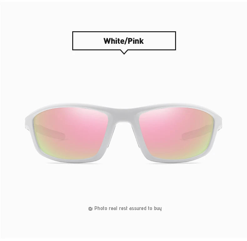 TR90 Polarized Outdoor Sports Sunglasses UV400 Mirror Anti-Glare Driving Glasses for Men Women