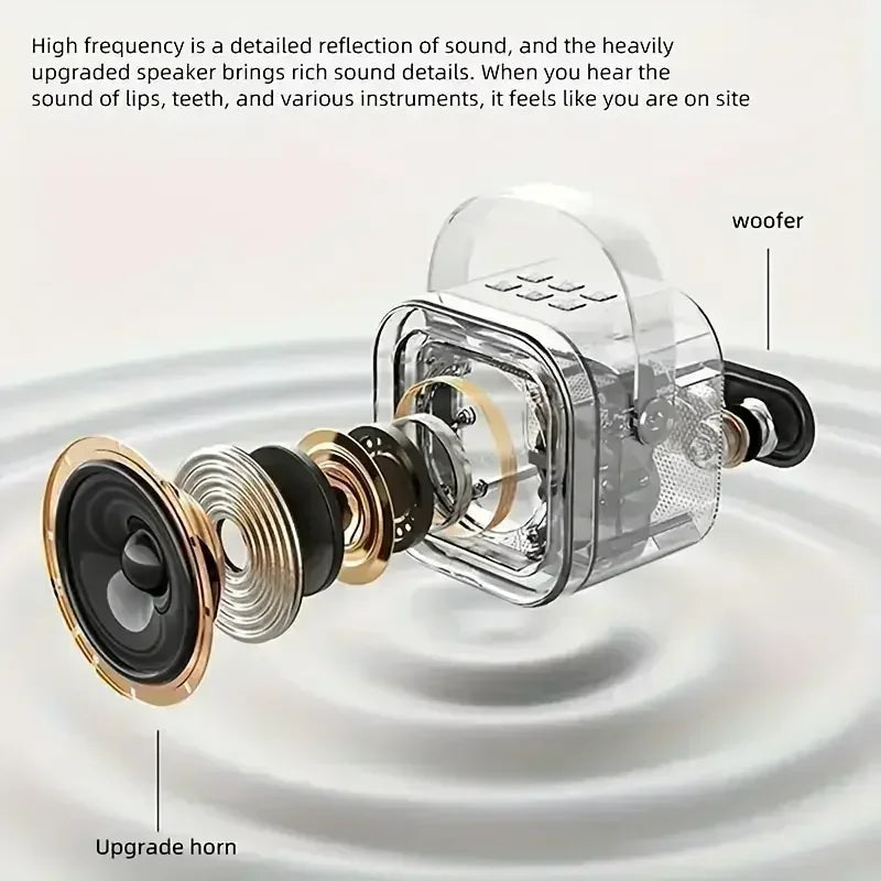 Bluetooth K12 Karaoke Machine Portable 5.3 PA Speaker System with 1-2 Wireless Microphones