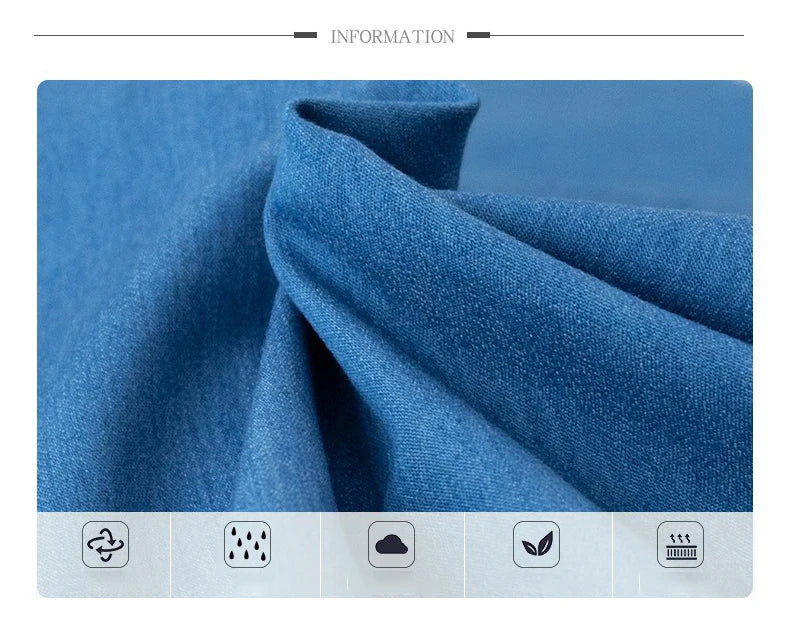 1M/2M/3M/5M Elastic polyester cotton denim fabric for jeans,Skirt Jacket,shirt,bag,DIY, handmade Sewing  Fabric