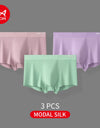 3-Pack Men’s Modal Boxer Shorts – 80 Count, Seamless Silk Crotch