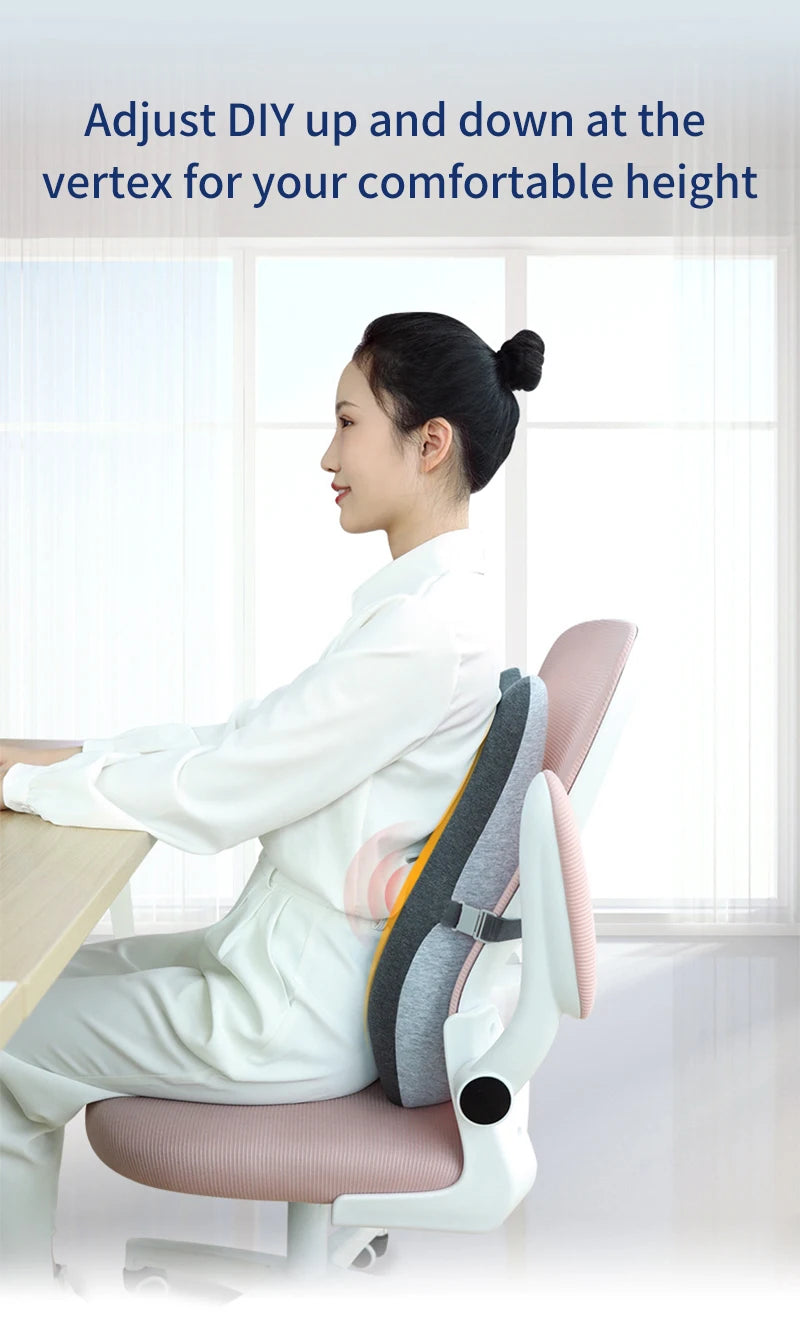 Car Seat Office Chair Massage Back Lumbar Support Memory Cotton Ventilate Cushion Pad Back Lumbar Cushion for Car Driver