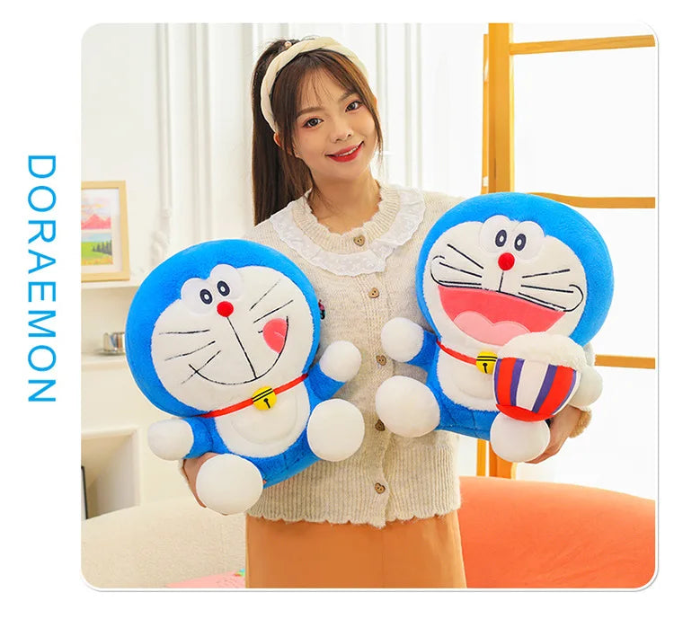 Cute Blue Cat Plush Toy Soft Huggable Stuffed Animal