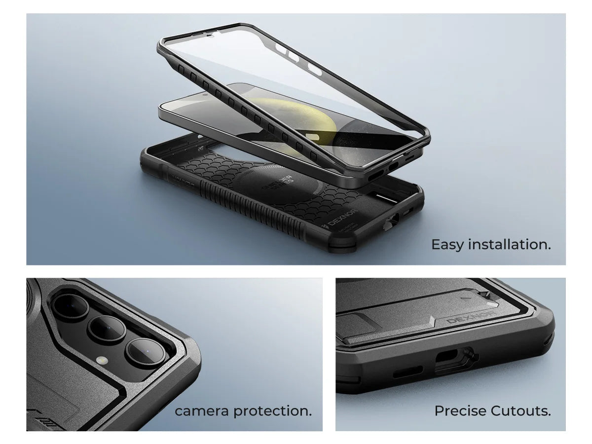 For Samsung Galaxy S24 + Plus Case holder For MagSafe Shockproof Rugged Bumper Cover Protective With Built in Screen Protector