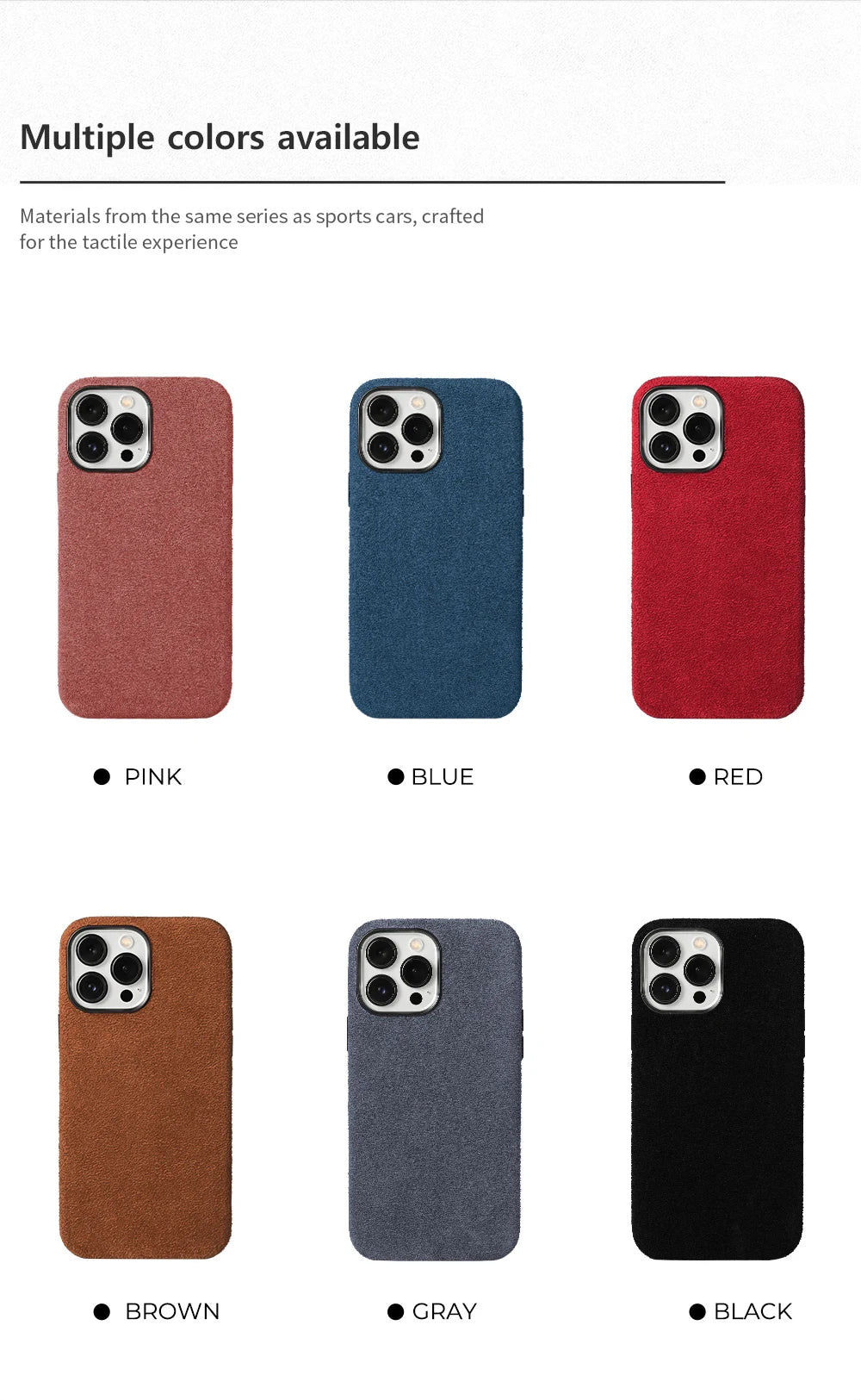 for Magsafe Case Soft Suede Fur Car Leather Phone Case for iPhone 14 Pro Max 14Pro 14 Plus  Back Cover