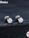 1.0 CT D VVS1 EX Moissanite Diamond Royal Stud Earrings