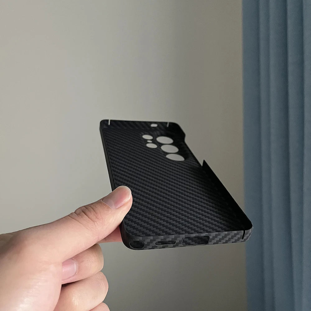 Carbon Fiber Aramid Case for Samsung Galaxy S26 / S25 / S24 / S23 Ultra – Ultra-Thin 1500D Non-Slip Lightweight Protective Cover