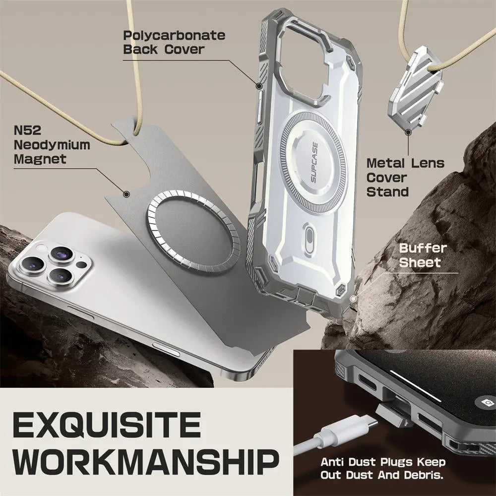 For iPhone 16 Pro Case 6.3" 2024 UB Mag XT Heavy Duty Rugged Strong  Phone Case with Camera Cover