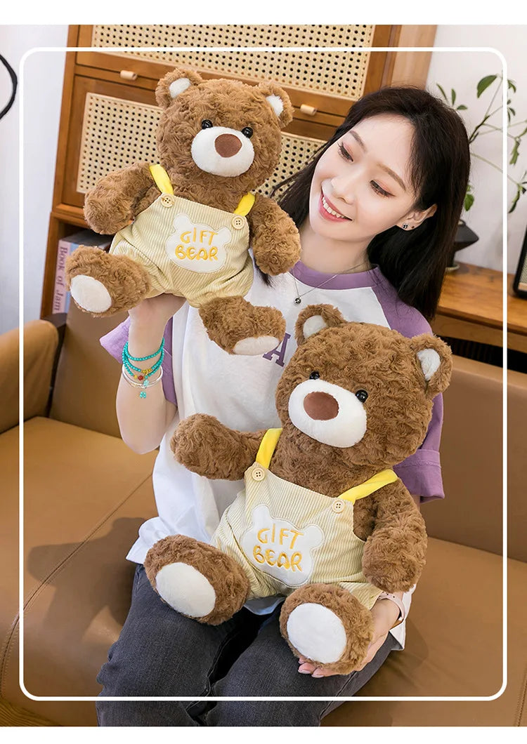 Kawaii Plush Teddy Bear Sitting Posture Stuffed Doll Soft Cute Cuddly Toy for Kids Birthday Xmas Gift Large Small Size Wholesale