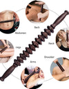 Manual Massager Wooden Handheld Roller Trigger Point Massager Stick for Fascia,Cellulite,Muscle & Abdomen,Body Therapy Massager