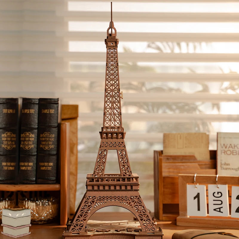 3D Wooden Puzzle Game Night of the Eiffel Tower