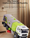 1:50 Electric Vacuum Cleaner Sweeper Garbage Truck Model Toy Alloy Diecast Light Sound Engineering Vehicle Gifts for
