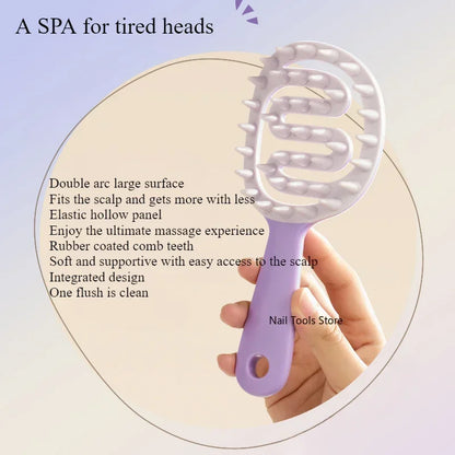 Extended Handle Soft Silicone Shampoo Scalp Hair Massager Hair Washing Comb Shower Brush Bath Spa Massage Brush Beauty Hair Tool