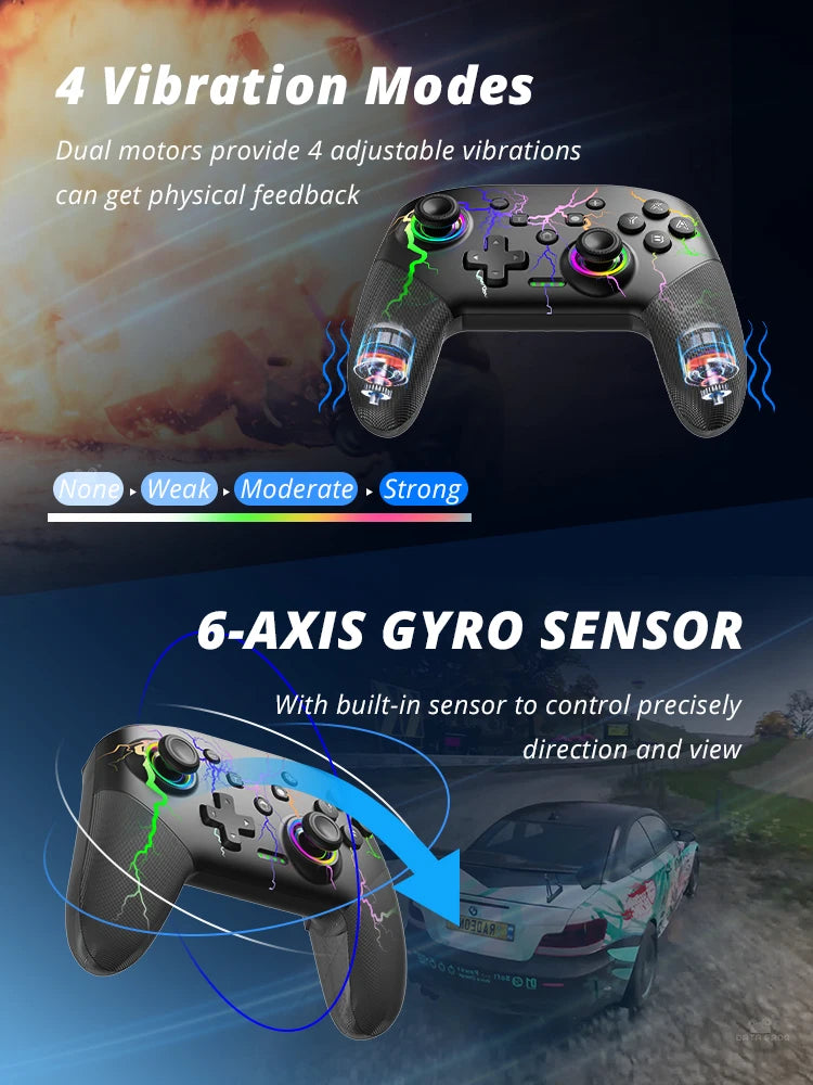 Wireless Pro Controller for Nintendo Switch / Switch Lite / OLED – 1000mAh Battery with Programmable Turbo Function