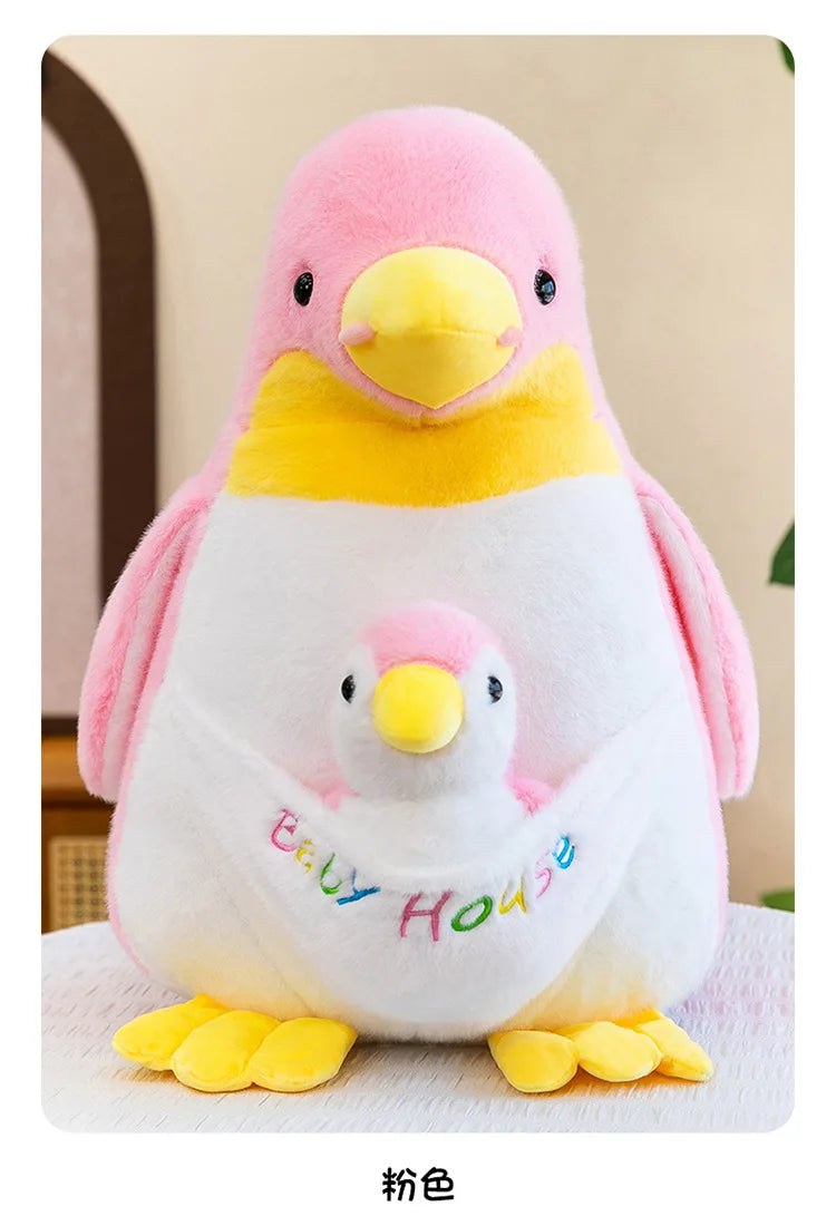 Mother Baby Penguin Plush Stuffed Doll Toy
