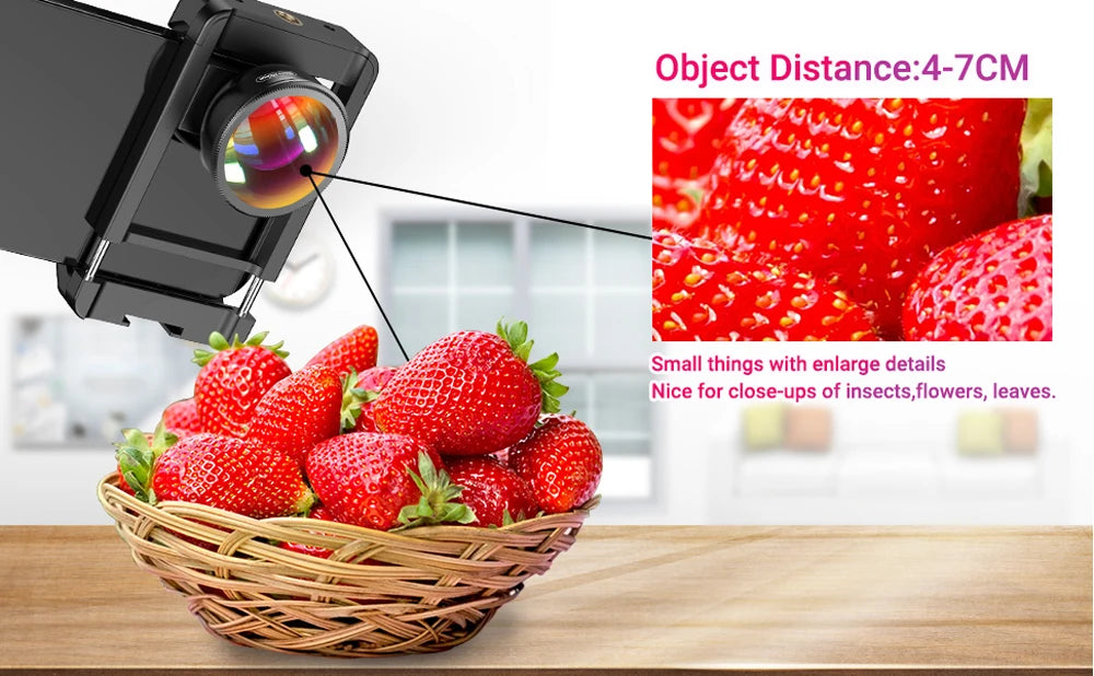 100mm HD Macro Phone Lens with CPL Filter and Universal Clip