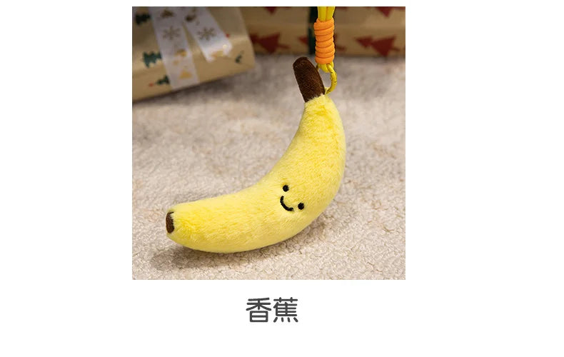 Cute Fruit and Vegetable Plush Pendant Backpack Charm