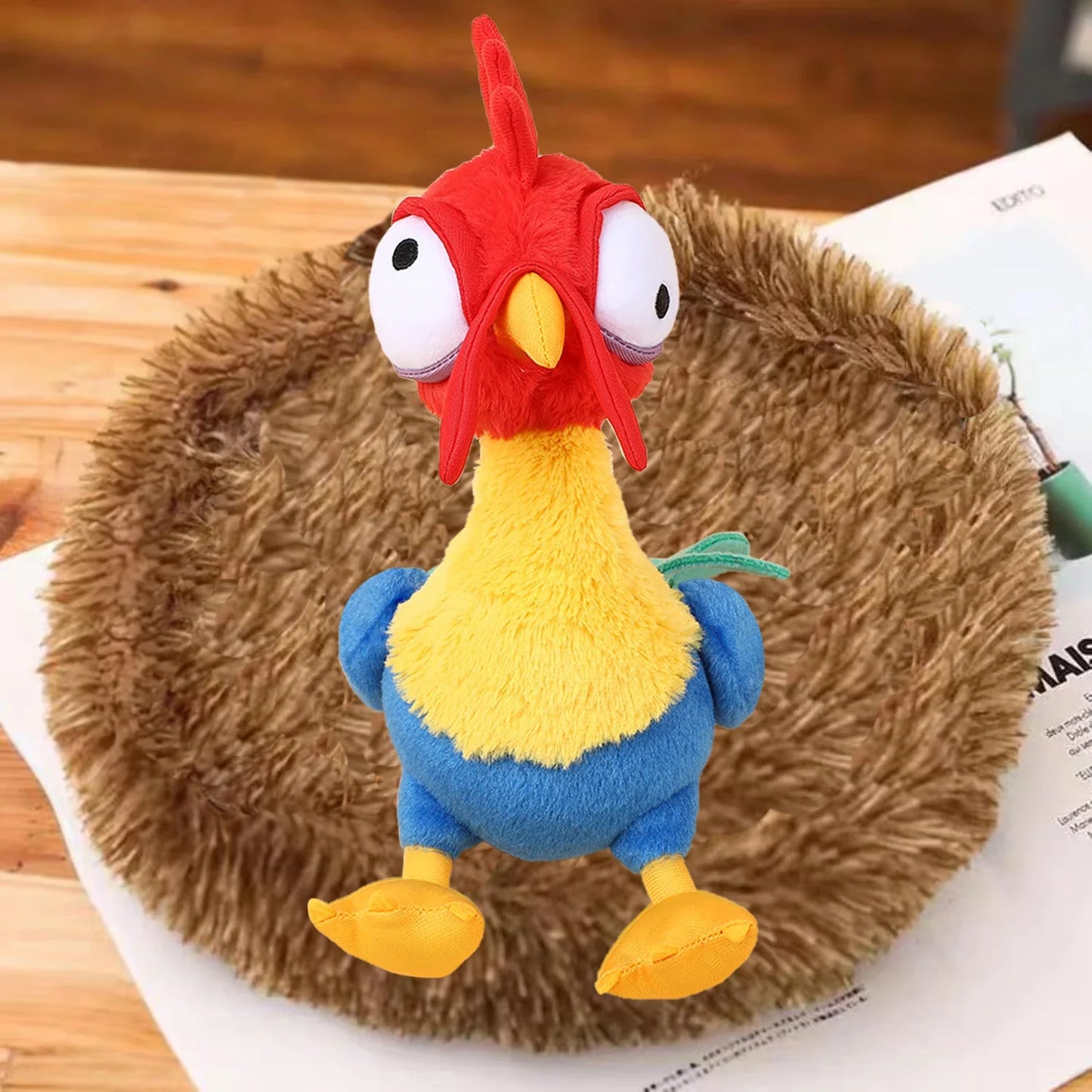 11-inch Hei Hei Feature Plush Stuffed Doll Soft  Doll Sleeping Cuddle Buddy Doll for  Gift for friends or lovers
