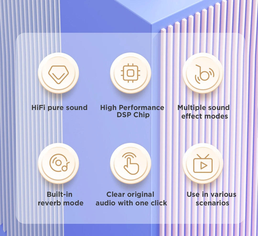 K11 Wireless Bluetooth Karaoke Microphone Portable Handheld Mic Speaker Machine Home Party Birthday Home KTV for Smartphone