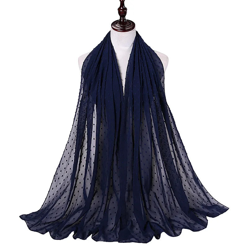 70*175cm Muslim Chiffon Hijab Shawls Scarf Women Solid Color Head Wraps Women Hijabs Scarves Ladies Foulard Femme Muslim Veil