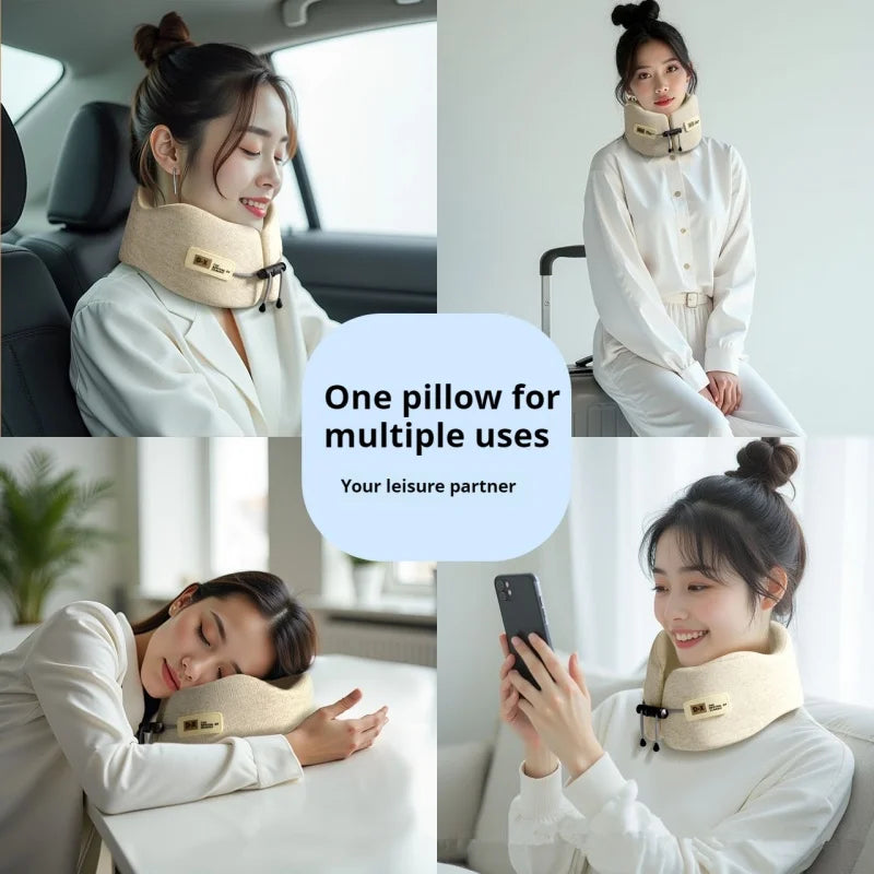 Portable Memory Foam Travel Pillow U-Shaped Ergonomic Neck Support For Airplane Car Office Nap Sleeping Headrest Soft Cushion