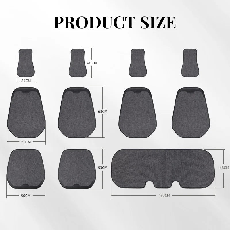 Car Seat Cover Linen Cotton Set Car Seat Cushion Soft Universal Seat Cushion Chair Protector Pads Auto Seats Cover Accessories