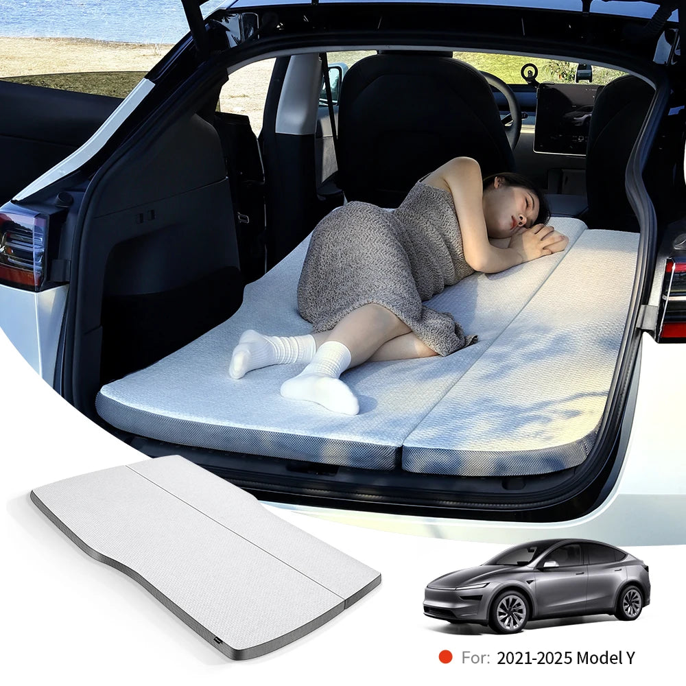Camping Mattress for Tesla Model Y Juniper 2021 2026 Memory Sponge Car Travel Bed Portable Camping Mattress